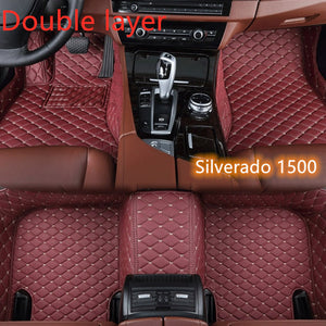 Fully Surrounded Car Leather Floor Mat Pad All Weather Protection